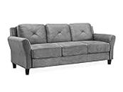 Lifestyle Solutions Harrington Sofa, Dark Gray