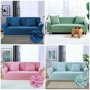 High Stretch Solid Sofa Couch Cover Lounge Seat Slipcovers 1/2/3/4 Seater Decor