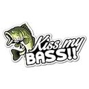 Kiss My Bass Boat Sticker Decal Boat Fishing Tackle 4x4