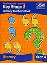 KS2 Literacy Teacher's Book: Year 4 (Letts Primary Activity Books for Schools)