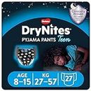 Huggies DryNites hochabsorbierende Nachtwindeln bei Bettnässen, für Jungen 8-15 Jahre (27-57 kg), 27 Stück, Windel-Pants