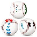 RoundFunny 3 Pcs Pitch Training Baseball with Finger Placement Markers Baseball Pitching Grip Trainer Baseball Training Gear for Teenagers Beginners to Learn Multiple Pitching Grips