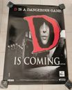 Rare Large Playstation Sega PS1 D Video Game Promotional Store Poster Display