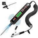 KAIWEETS 0.8V-100V DC Smart Automotive Test Light, Buzzer Circuit Tester with Sharp Probe, Voltage Tester with Flashlight, Electric Test Pen for Car Battery Polarity Continuity Fuses