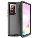 Anloes Defender Case for Samsung Galaxy Note 20 Ultra,Heavy Duty Shockproof Dustproof 3 in 1 Rugged Protective Bumper Cover for Galaxy Note 20 Ultra Black