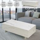 Modern Rectangular Living Lounge Room Furniture Coffee Table High Gloss White