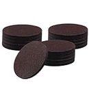 Rierdge 16 Pcs 3”/75mm Felt Furniture Pads Brown Round Self Adhesive Furniture Pads 5mm Thick Anti Scratch Floor Protectors for Furniture Feet Chair Legs