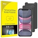 JETech Privacy Screen Protector for iPhone 11/XR 6.1-Inch, Anti Spy Tempered Glass Film, 2-Pack