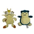 Pokemon Snorlax Meowth Plush Bean Bag Toy Lot 1998 Game Freak Hasbro Beanie Vtg