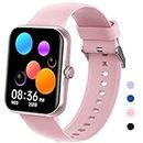 PTHTECHUS Smart Watch for Kids, Fitness Activity Tracker Smart Watch with Bluetooth Call Voice Assistant, Pedometer Sleep, Alarm Clock,100+ Sports Modes, Sport Watch for iOS Android, Pink