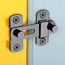 WANLIAN Carbon Steel Clamshell Latch, Door Handle Lock, bi-fold Door Lock, Door Slide Lock (Little Black)