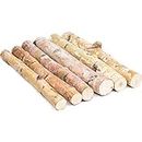 6 Pack Small Birch Logs for Fireplace Unfinished Wood Crafts DIY Home Decorative Burning(Logs:1.6"-2.4" Dia. x 16" Long)