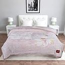 Petals Dreams Blanket Double Bed for Heavy Winter, 900 GSM, 2 Ply, Cloudy Mink Blanket (210x240 cm) (Floral Pink)