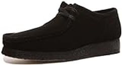 Clarks Originals Mens Wallabee Suede Leather Black Shoes 8.5 US