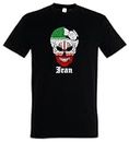 Urban Backwoods Iran Football Skull I Men T-Shirt Black Size 4XL