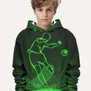 Digital Football Player 3d Print Cute&cozy Hoodie For Kids Boys - Keep Him Warm And Stylish!