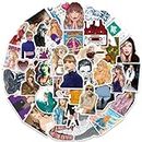50Pcs Different Stickers for Singer Taylor Swift Fans Lovers.Singer Taylor Swift Stickers for Kids, for Laptop Bumper Helmet Ipad Car Luggage Cup Water Bottle Computer Mobile Phone (D)
