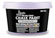 MagicWall Chalk Paint Dark Colour|200 Ml - Ultra Matt Finish|Water Base Acrylic Paint|Coverage : 10 To 20 Sq. Ft.|Apply On Surfaces Like Walls, Boards, Furniture & Home Décor Products. (Blackboard)