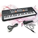 VikriDA 49 Key Piano Keyboard with DC Power Option, Recording Microphone with Wire, Electronics Piano Keyboard Musical Toy