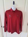 Under Armour Shirt Mens M Red Wounded Warrior Project AllSeason Gear Long Sleeve