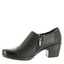 Clarks Women's Emslie Warren Slip-On Loafer, Black Leather, 8 US Wide