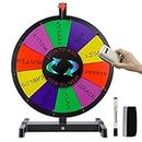 Hooomyai 15 Tabletop Prize Wheel 12 Slots Colorful Spin Fortune Spinning Game With Dry Erase Markers And Eraser, Of In Trade Show Carnival Party-Months Up For Baby
