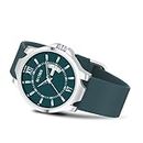 Matrix Antique 2.0 Day & Date Softest Silicone Strap Analog Watch for Men & Boys (Teal)