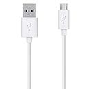 GoSale Fast Charging & Data USB Cable for Samsung Galaxy J7 Max USB Cable Original Like Charger Cable | Sync Quick Fast Charging Cable | Micro USB Data Cable | Android V8 Cable (3.1 Amp, 1 Meter, WM2, White)