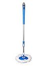 10WeRun Stainless Steel and Plastic Mop Rod Stick with 360 Degree Rotating Pole Heavy Duty Mop Stick with1 Refill Floor Cleaning Supplies Product for Home, Office