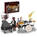 MyGoci Jazz Club Building Set with 6 Respective Musical Instruments and 2 Symphony Performer, Collectible Home Décor Model, Great Gift for Him Boys Kids Adults Music Lovers (817 pcs)