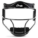 Champion Sports Steel Softball Face Mask - Classic Fielders Masks for Youth - Durable Head Guards - Premium Sports Accessories for Indoors and Outdoors - Black
