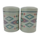 Otagiri Southwest Aztec Design Ceramic Salt & Pepper Shakers Vintage Made Japan