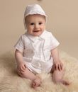 Romper battesimo bambini con berretto - Set abito battesimo bambini 0-24 mesi