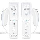 Telecomando Wii Remote Controller e Nunchuk, TechKen Wii Remote Plus Controller Motion Plus con Telecomando Nunchuck Wii Joystick Wii Remote Game Control con custodia in silicone per console Wii/Wii u