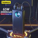Baseus 65W Power Bank 30000mAh USB Type C PD AFC Phone Notebook External Battery