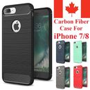 For iPhone 7/8 & iPhone 7/8 Plus Case - Shockproof Carbon Fiber Soft TPU Cover