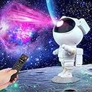 hangyiwei Astronauta Cielo Stellato Galassia Proiettore,Proiettore Stellare Astronauta con timer e telecomando,Testa Ruotabile a 360°,Luminosità e Velocità Regolabili,Regalo per Bambini e Adulti