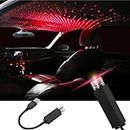 Car USB Atmosphere Ambient Star Projector Night Light Car Interior LED Decorative Lights Adjustable Romantic Car Roof Light Red Color