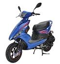 HHH Wave 150cc Fully Automatic Gas Scooter for Youth and Adults 150 cc Adult Bike with 10" Aluminum Wheels - Blue Color