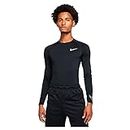 Nike Men's Pro Dri-Fit Tight-Fit Long-Sleeve Top, Black/White, Large