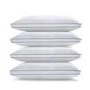 LANE LINEN Standard Pillows for Sleeping - Bed Pillows Set of 4 - Luxury Hotel Quality Down Alternative Pillows for Back and Side Sleeper, Soft and Supportive Gusseted Pillow, 20x26