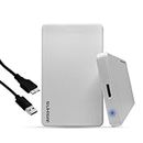 External Hard Drive Portable HDD, 3.0 USB External Hard Disk, Ultra Fast Slim Drive for Storage, Back up for PC, MAC, Desktop, Laptop, MacBook, Chromebook, Gaming Consoles, Smart Tv (500GB, White)