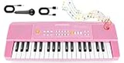 Hilifexll Kids Piano Keyboard, 37 Key Electronic Keyboard Piano for Kids Music Piano Musical Toys for 3 4 5 6 Year Old Girls Educational Toddler Toys Birthday for Boys Girls Age 3-6