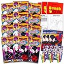 Spiderman Across The Spiderverse Birthday Party Favors and Supplies Bundle for Kids - Bundle with 12 Spider-Verse Activity Play Packs for Boys, Girls with Mini Coloring Books, Loot Bags, and More