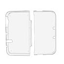 New3DSXL Clear Crystal Shell Protective Hard Housing Case, for New 3DS New3DS XL/LL 3DSXL 3DSLL Handheld Console, Split Type Scratch-Resistant Top/Bottom Protection Covers Transparent