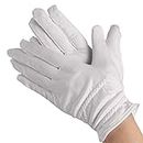 Dexac Microfiber Gloves Scratches Fingerprints (White) Protection for Jewelry Collectibles Lenses Coin Silver Archival Costume Inspection