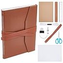 FREEBLOSS Leather Journal DIY Craft Kit PU Leather Book Binding Kit with Tools Handmade Leather Journal Craft Kit
