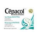 Cepacol Sensations Sore Throat and Blocked Nose, Sore Throat lozenges 16 count