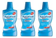 3 x Aquafresh Fresh Mint Extra Fresh Daily Mouthwash 500ml