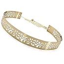YouBella Adjustable Waist Belt | For Women & Girls | Color: Gold | Metal Plate | Rust Resistant | Best For Gifting | Suitable For All Occasions | Skin Friendly | Non-Allergic